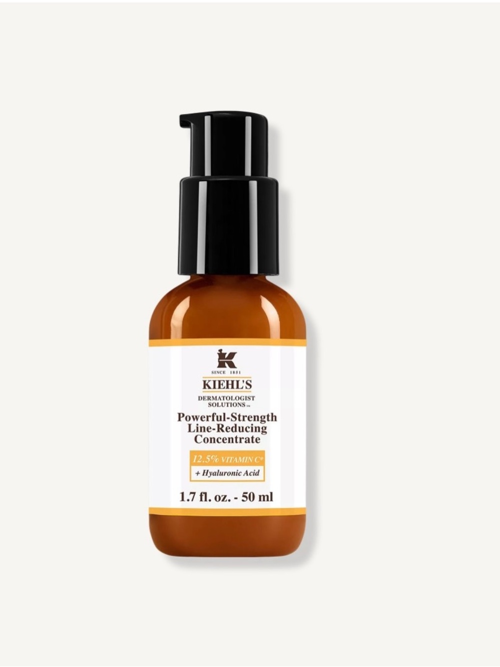 Kiehl's Amber Brown Bottle with Black Pump Vitamin C Serum